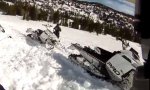 Lustiges Video : Schneemobil vs Lawine