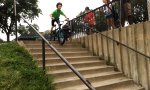 Kleiner Stunt auf der Treppe