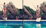 Lustiges Video - Mal schnell in den Pool hüpfen