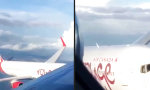 Lustiges Video : Passagierflugzeug im Windschatten