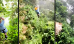 Lustiges Video : Auf Ziplining hängen geblieben