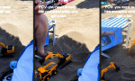 Lustiges Video : Beschäftigung für die Jungs am Strand