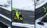 Textmarker auf zwei Rädern